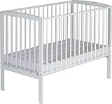 Schardt - Baby Beistellbett Micky Plus - Weiß - 60×120 cm - Stufenlos Höhenverstellbar 3in1 - inkl. Umbauseiten und Sicherheitsgurtsystem - Hervorragend für Boxspringbetten