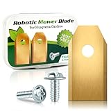 30 Mähroboter Klingen und 30 Schrauben, Ersatzmesser Klingen für Mähroboter, Mähroboter Ersatzmesser, Rasenmäher Messer Universal, aus Edelstahl mit Titan Beschichtet, für Husqvarna Gardena