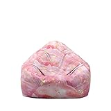 Fasbuy Sitzsack Bezug Weich Ohne Füllung, Sitzsack Waschbarer Lazy Bag 3D Marmor für Erwachsene und Kinder, Sitzsackbezug Stuhlbezug für Wohnzimmer Gaming (Dunkelrosa,80x90cm)