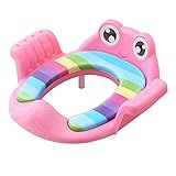 Kinder Toilettensitz Baby Wc Sitz Aufsatz Passend Töpfchen-Trainer Für Jungen Und Mädchen Von 1-7 Jahre Toilettentrainer Pink