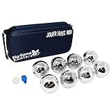 Big Game Hunters 8 Boules Set mit Rostschutz und Luxuriöser Tragetasche aus Segeltuch - Robustes 8 Boules Set, Poliert und Graviert Offizielle Größe