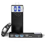 HEIGAOLAPC Mini PC Stick Win 11 Pro, Fanless Mini Computer, Celeron N4200 4GB 64GB eMMC 2.7 GHz, USB-C, USB3.0 X 2, RJ45 Gigabit Ethernet 4K 60Hz, WiFi BT 5.2, HDMI 2.0 für Geschäft Zuhause Büro