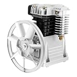 Luftkompressor Pumpenkopf - 3HP Motoren Kolben Zylinder Kompressor Aggregat, 250L/min Einstufiger Zweizylinder-Luftkompressor-Pumpenkopf, Motorkopf-Luftwerkzeug Flüsterkompressor, Max. Druck 1.0mpa