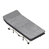 Lijiaxiuyc-101 Klappbett Outdoor Campingbett for den Außenbereich, einfaches Klappbett, Begleitbett, Einzelbett for das Büro, Nickerchenbett for den Außenbereich, Militärbett Feldbetten(Groß)