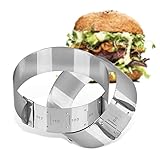 FMprofessional 2X Burgerringe für leckere Hamburger by Fackelmann – Servierringe verstellbar Ø 9 cm - 11,7 cm – Ringe für Burger Buns, Cookies, Törtchen & Dessert