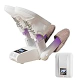 Schuhtrockner Elektrisch 2 Paar, Stiefeltrockner mit 240-Minuten-Timer und LED-Touchscreen, Fußwärmer, Handschuhtrockner Trocken mit UV-licht, Schnelltrocknung für fußballschuhe Skischuhe (Weiß)