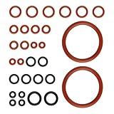 Einfach zu installierendes Silikon-O-Ring-Dichtungsset, hohe Temperaturbeständigkeit, 30-teiliges Set, kompatibel mit der Kaffeezubereitungs-Balck-Red-Kaffeemaschine