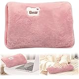 Elektrische Wärmflasche für Bauch, Nacken und Rücken geeignet, Wärmflasche ohne Einfüllen von heißem Wasser, mit automatischer Abschaltung, nützlich als Handwärmer und Fußwärmer (Rosa)