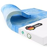 MKS Dream Komfort Memory Foam Topper 120x200 – 5cm Gelschaum Topper für Matratzen – Ergonomischer Matratzentopper H3 mit kühlendem Effekt & atmungsaktivem Bezug – Schlafkomfort wie auf Wolken