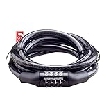 KOMBIUDA 4 Fahrrad Diebstahlsicherungen Schlösser Für Fahrräder Zahlenschloss Fahrradschlösser Faltschloss Tragbares Fahrradschloss Fahrradschloss Fahrradkabelschloss
