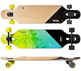 RAVEN Longboard Skateboard für Kinder Erwachsene Jungen Mädchen | Aluminium Trucks | PU Räder | ABEC-9 Chrome Kugellager | (Phase)
