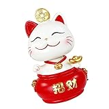 Garneck 2St Ornamente aus Harz Animal Figures Cutie Cats weihnachtssdeko Geschenkidee feng Shui Geldkatzenfiguren Mini-Tierspielzeug Auto-Dekor Katze Figur Statue Glück Katzenstatuen Glück