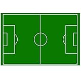 Tortenbild Fußballfeld-Tortenaufleger in verschiedenen Größen rechteckig (38 x 28 cm) - Tortenbild-Druckerei - 1 Stück - Grün - Fußballparty - Sport