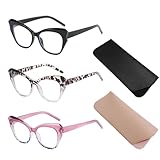 VARKAGE 3 Pack Blaulichtfilter Brille, Brille ohne Stärke, Blaufilter Brille für Damen und Herren, Computerspiele, Lesen, Tv, Telefone, Anti-Uv