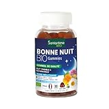 Santarome Bio - Bonne Nuit Bio – Schlafqualität – basierend auf kalifornischem Mohn & Melisse, ohne Melatonin – Geschmack Johannisbeere – 30 Gummis – Frankreich