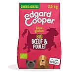 Edgard & Cooper Trockenfutter für ausgewachsene Hunde, biologisch, glutenfrei, natürliche Nahrung, 2,5 kg, Rindfleisch & Huhn, Bio, frisch, gesunde Ernährung, schmackhaft und ausgewogen, hochwertige