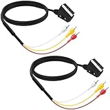 YARCHONN SCART auf 3 RCA Kabel Konverter Adapter Schaltbar 3 RCA Composite Video Links + Rechts Stereo/Mono Audio und Video auf RGB SCART Konverter für DVD TV Spielkonsolen -1,5M -2 Stücke