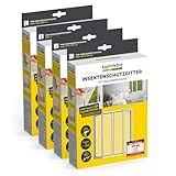 EASYmaxx Insect Protect Fliegengitter Fenster mit Magnetbefestigung | zuschneidbares Moskitonetz | Insektenschutz Fenster bis 130 x 150 cm | Mückenschutz Magnet - leichte Montage [4 Stück]
