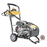 HOARLICN Hochdruckreiniger, Druckreiniger Terassenreiniger Außenbereich Nenndrehzahl 3400rpm mit Einlass-Rohr Auslassrohr für Fahrbahnen, Gehwegen, Entwässerungsgräben