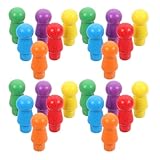 TOBBOMEY 180 Stück Holzspielzeug Flugschachfiguren Mehrfarbige Menschenförmige Spielfiguren aus Naturholz Sicherer Spielstein für Familienspiele