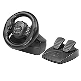 Tracer Rayder 4 in 1 Lenkrad Kompatibel mit PC/PS3/PS 4/Xone 2-Pedalset Gas Bremspedale 180-Grad-Rotationswinkel Racing Wheel