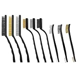 9 Stück Drahtbürste Set - Messing, Stahl und Kupferbürste - Messingdrahtbürste für Reinigung