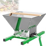 Pnpaea Tragbarer ObstmüHle 7 L,Manueller Apfelentsafter Edelstahltrichter, NylonzäHne FüR Wein- Und Apfelweinpresse Edelstahl,FüR äPfel, Trauben Und Die Saftgewinnung Green-Crusher