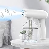 Topiky Handheld-Blaulicht-Desinfektionspistole, Nano-Zerstäubungssprühgerät für Tragbares Aufladen, Ideal für Zuhause und auf Reisen, Weiß