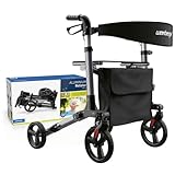 Weinberger Alu-Rollator, 3-fach faltbar, klein klappbar, einfach, leicht Transport, Medizinprodukt Klasse 1, Leichtgewicht: 7,6 kg, Gehwagen, Gehhilfe, 02394