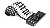 Funkey RP-88A Rollpiano (88 Tasten, Aufnahmefunktion, MIDI, 128 Sounds, 128 Rhythmen, 14 Demo Songs, Li-Ionen Akku, inkl. Netzteil und Sustain-Pedal) Schwarz