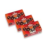 Weiss zarte Lebkuchen Herzen, Sterne, Brezeln Zartbitter 3er Set (3x500g Box rot)