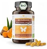 240 Bio Kurkuma Kapseln á 600mg, hochdosiert, zertifizierte Bio-Qualität, ohne Zusätze, Rohkost, schonende Verarbeitung bei niedrigen Temperaturen, vegan