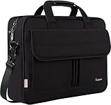 Taygeer Laptoptasche 15.6 Zoll Groß Laptop Tasche Umhängetasche Aktentasche Schultertasche Herren Premium Wasserdicht Bussiness Arbeitstasche Messenger Bag für Reisen Lehrer Uni Arbeit - Schwarz