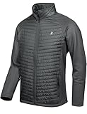 Little Donkey Andy Isolierte Wanderjacke Herren Atmungsaktiv Thermo Running Hybrid Jacke Leicht Warm Gray Size XL