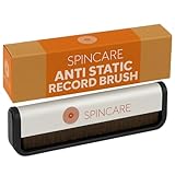 Vinyl Schallplatten Reinigung Bürste von SPINCARE | Professionelle Plattenbürste | Antistatischer LP Vinylplattenreiniger | Entfernt Schmutz aus LP-Rillen