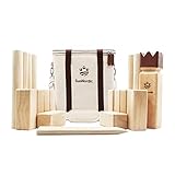 SunNordic Kubb Wikinger Wurfspiel, Schwedisches Schachspiel Aus Hochwertigem Gummibaumholz, Inklusive Tragetasche Aus Segeltuch Und Spielanleitung – Robustes Kubb Yard-Spiel FüR Kinder Und Erwachsene