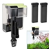 Mapille Aquarium Außenfilter 450L/H, Aquarium Filter mit UV, 4-in-1 Hang on Filter Aquarium, Fischtankfilter, Sauerstoffzirkulation, Wasserfallfilter Einstellbarer für 10-100L Aquarien Fischtank