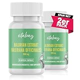 Vitabay Baldrian Extrakt 2000 mg (4:1) • 180 vegane Kapseln • Hochdosiert • Bioverfügbar • Reine Rohstoffqualität • Geballte Pflanzenkraft • Made in Germany