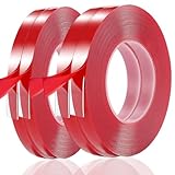 ZORTVUL 4 Stück Spiegelklebeband doppelseitig | stark klebendes Montageklebeband | 1mm dick | Universal Doppelklebeband | doppelseitiges Klebeband für Holz, Metall, Kunststoff ect