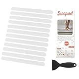 Secopad 24 Stück Transparente Anti-Rutsch Aufkleber, Selbstklebend Sicherheitsstreifen für Badewanne & Dusche, Antirutsch Sticker Badewanne mit Kunststoff Schaber