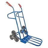 Trestles S20A blau Sackkarre klappbar 200kg Treppensteiger Vollgummireifen Sternräder Transportkarre Sackkarren Treppensackkarre Treppenkarre | große Schaufel | Sicherheitsgriffe | Stahl