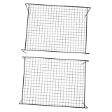 KOMBIUDA Ausziehbares Küchenregal Einstellbares Gewürzregal Organizer Robustes Leicht zu Reinigendes Aufbewahrungsregal für Arbeitsplatte Schwarzer Netzrahmen Platzsparend und Sicher
