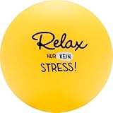 Sheepworld Knautschball mit Spruch Relax | Ball 6,2 cm, gelb, mit lustigem Text, in Geschenkbox | Geschenk Geburtstag, Geschenk für Freunde | 74129