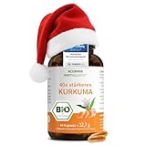 Stärkste Bio Kurkuma Kapseln - 40x effektiver - 15.000mg Kurkuma Pulver/Tag - ohne Pfeffer - höchster Curcumin Gehalt - Curcuma Kapseln hochdosiert, vegan & hochbekömmlich - Acurmin Phytholistic
