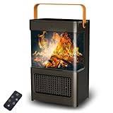 Heizlüfter Energiesparend, 2000W PTC Keramik Heizlüfte 80°Oszillierend Leise Tragbare Heizgeräte Elektroheizung mit Fernbedienung, Thermostat,12-Std-Timer, 3 Modus ，Überhitzungs-Kippschutz