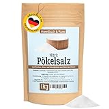 Pökelsalz, 1kg Nitritpökelsalz, NPS Salz zur Herstellung von Fleisch- und Wurstwaren, feines Pökelsalz mit einem Natriumnitrit Anteil zwischen 0,4 – 0,5%