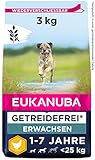 Eukanuba Hundefutter getreidefrei mit Huhn für kleine und mittelgroße Rassen - Trockenfutter für ausgewachsene Hunde, 3 kg