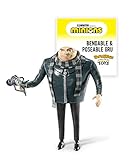 BendyFigs The Noble Collection Minions Gru - Noble Toys 16cm Bendable Posable Collectible Doll Figure with Stand and Mini Accessory