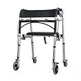 Rollatoren 4 Räder mit Sitz, zusammenklappbar, leicht, Mobilitätsgehhilfe für ältere Menschen mit Platz und Rädern, medizinisch mit und, Rollator für Erwachsene – verstellbar und