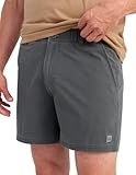 HUK Herren Next Level Camp 6' Performance Fishing, Lightweight, Quick-Dry, Elastic Waistband Lässige Shorts, Vulkanasche, Klein